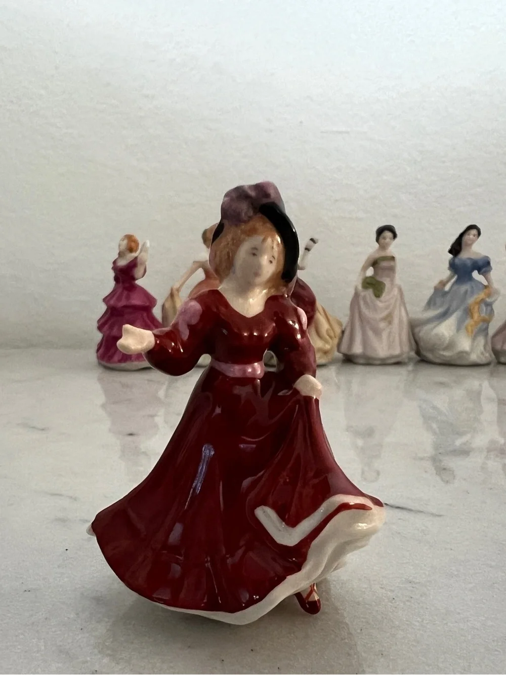 Royal Doulton 2002 Set Of 10 TINY PRETTY LADIES  Mini 2.5” Porcelain Figurines